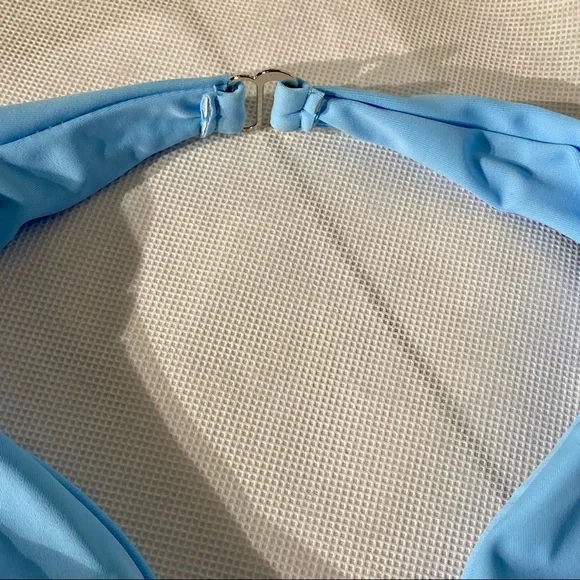 Qinsen Sexy Straps Halter Cross Front High Cut Thong 2 Piece Bikini Swimsuit Set - Picture 6 of 11